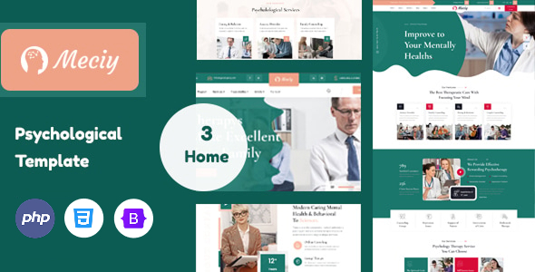 Meciy - Psychology, Neurology, Counseling and Medical PHP Template