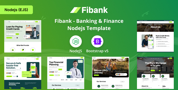 Fibank - Banking & Finance Nodejs Template