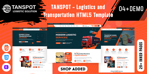 Tanspot - Logistics and  Transportation HTML5 Template