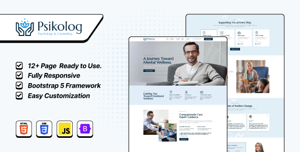 Psikolog - Psychology & Counseling HTML Bootstrap 5 Template