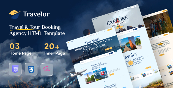 Travelor - Travel & Tour Booking Agency HTML Template