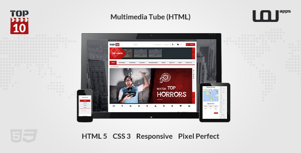 TOP 10 - Multimedia Tube HTML Template