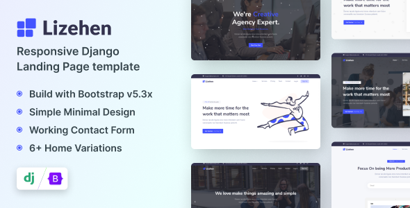Lizehen - Django 5 Landing Page Template