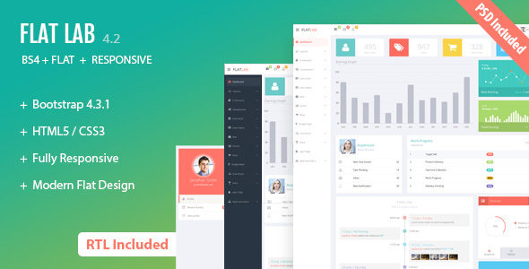 FlatLab - Bootstrap 4 Responsive Admin Template