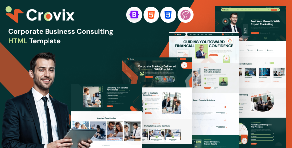 Crovix - Corporate Business Consulting HTML Template