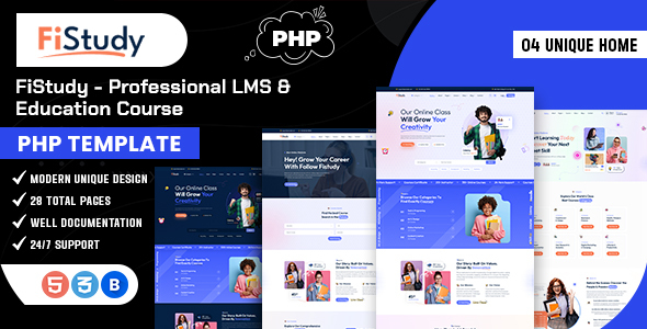 FiStudy - Professional LMS & Education Course PHP Template