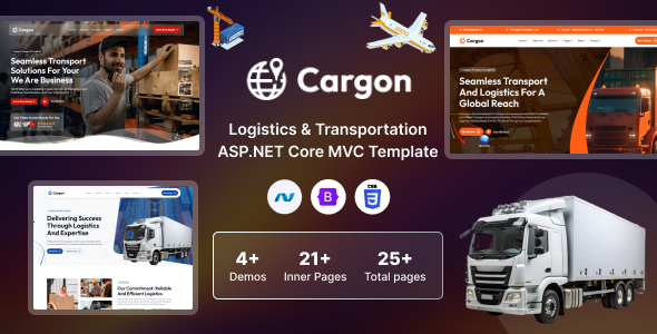 Cargon - Logistics, Cargo & Transportation ASP.NET Core MVC Template