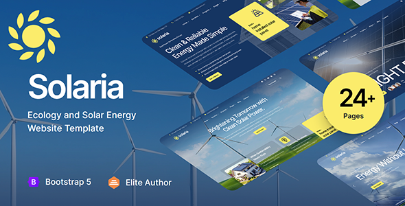 Solaria - Solar Energy HTML Template + RTL