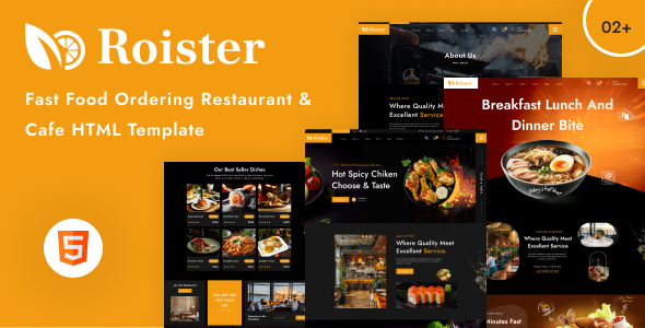 Roister - Fast Food Ordering HTML Template
