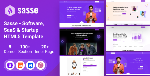Sasse – Software, Saas & Startup HTML5 Template