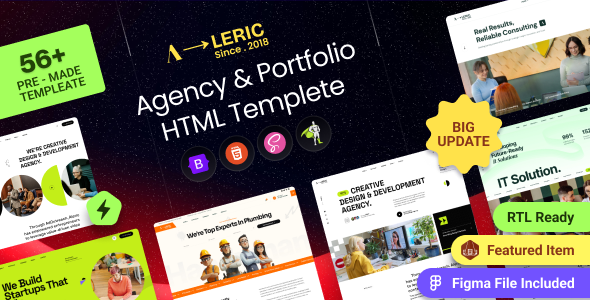 Aleric – Digital Agency & Creative Portfolio HTML Template