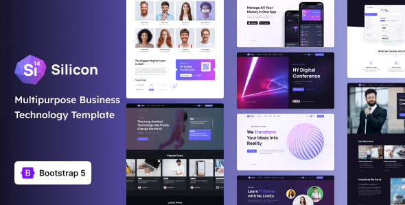 Silicon – Business & Technology Template + UI Kit Template