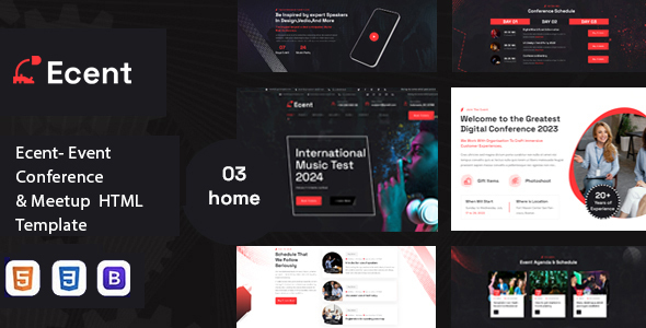 Ecent- Event Conference & Meetup  HTML Template