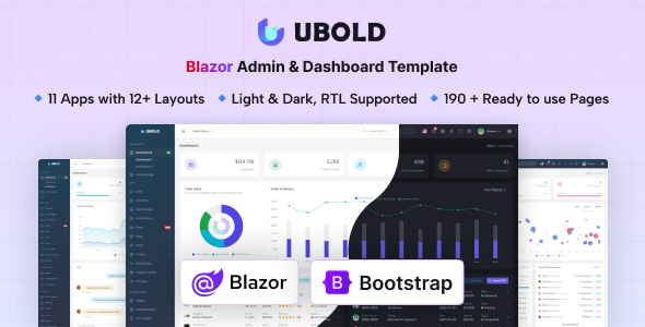 UBold - Blazor Admin & Dashboard Template