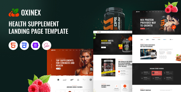 Oxinex - Health Supplement HTML Template