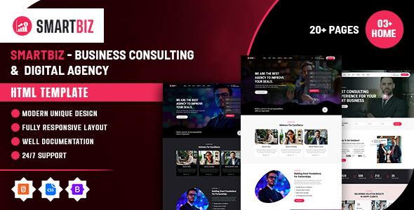 Smartbiz - Business Consulting & Digital Agency HTML Template