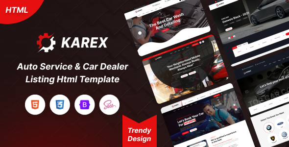 Karex - Auto Service and Car Dealer Listing HTML Template