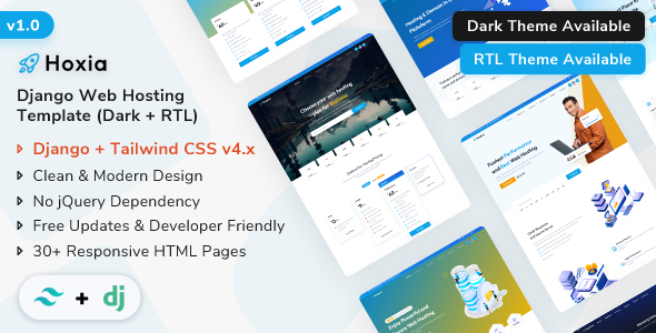 Hoxia - Django Web Hosting & Web Domain Template