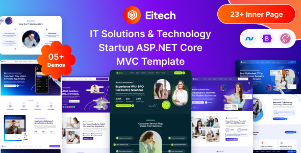 Eitech - ASP.NET Core MVC IT Solutions & Technology Startup Template