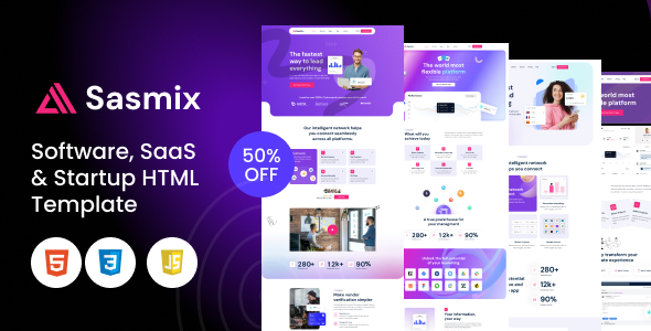 Sasmix - Saas & Startup HTML Template