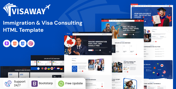 Visaway – Immigration and Visa Consulting HTML Template