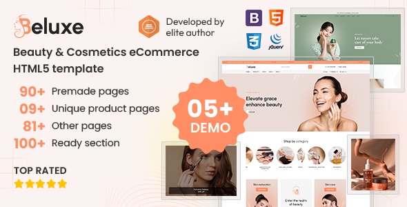 Beluxe – Beauty & Cosmetics Bootstrap 5 HTML eCommerce Template