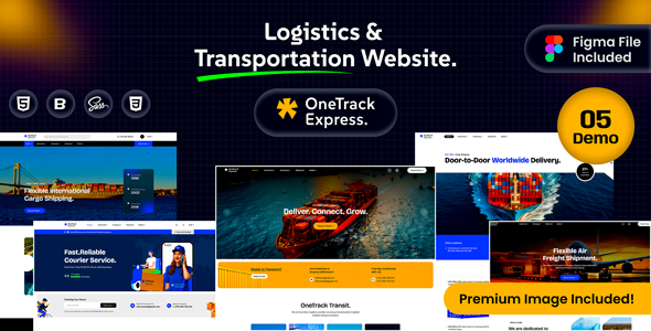 OneTrack - Logistics & Transportation HTML Template