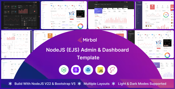 Mirbal - NodeJS Admin Dashboard Template