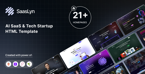 SaasLyn - SaaS, AI & Tech Startup HTML Template