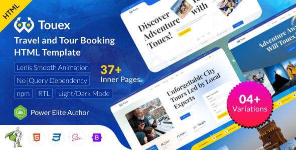 Touex – Travel & Tour Booking HTML Template