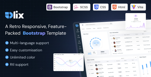 Olix - Bootstrap Admin Dashboard Html Template