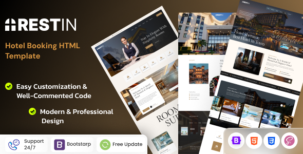 Restin - Luxury Hotel Booking HTML Template