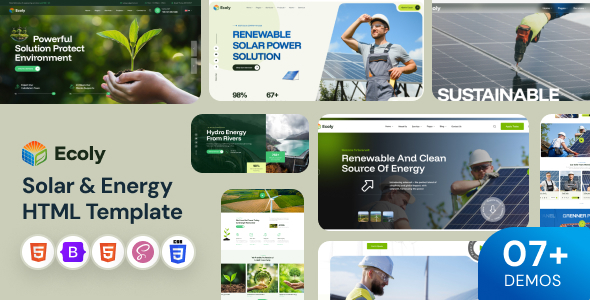 Ecoly - Ecology & Solar Renewable Energy HTML Template