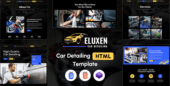 Eluxen - Car Detailing HTML Template