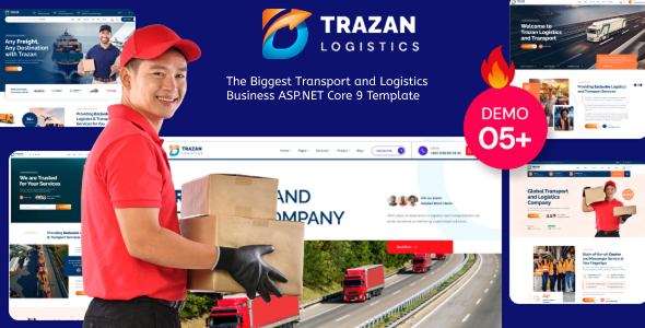 Trazan - Transportation & Logistics Business ASP.NET Core 9 Template