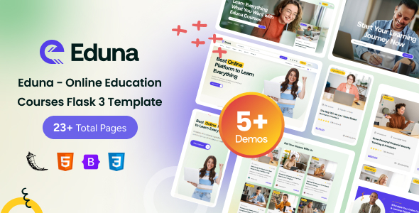 Eduna - Online Education Courses Flask 3 Template