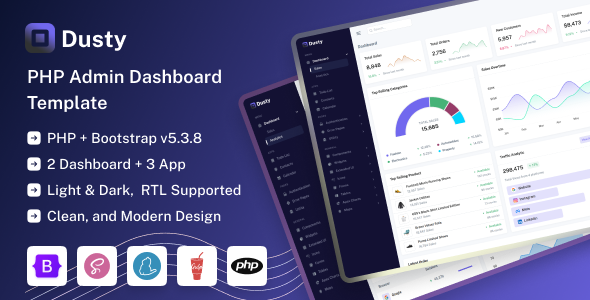 Dusty - PHP Admin & Dashboard Template