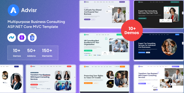 Advisr - ASP.NET Core MVC Multipurpose Business Consulting Template