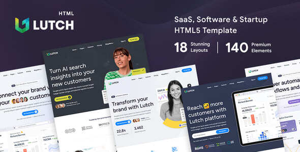 Lutch - SaaS, Software & Startup HTML5 Template
