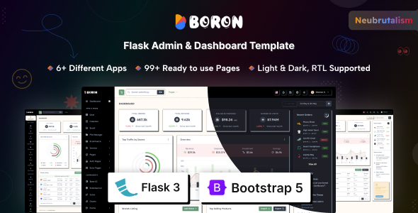 Boron - Flask Admin & Dashboard Template