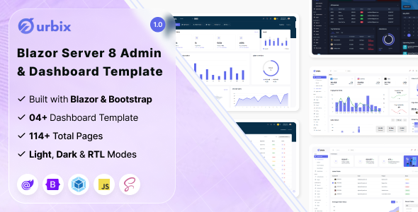 Urbix - Blazor Admin & Dashboard Template