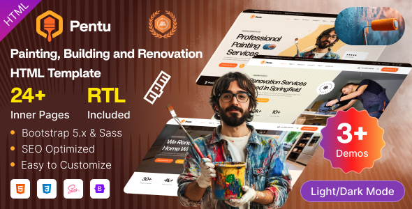 Pentu – Home Renovation & Painting HTML Template