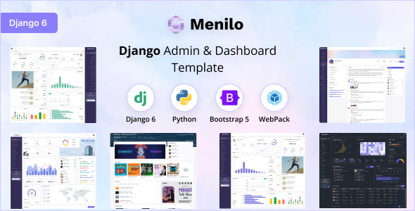 Menilo - Django 6 Admin Dashboard Template