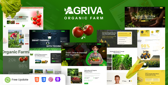 Agriva – Agriculture & Organic Farm HTML Template