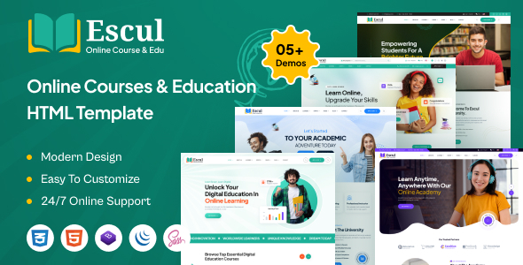 Escul - Online Courses & Education HTML Template