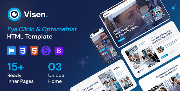 Visen - Eye Clinic & Optometrist HTML Template