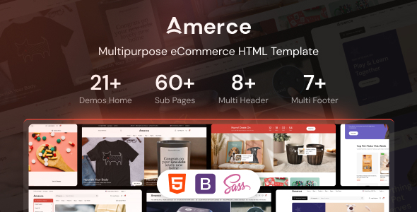 Amerce - Multipurpose eCommerce HTML, Bootstrap Template