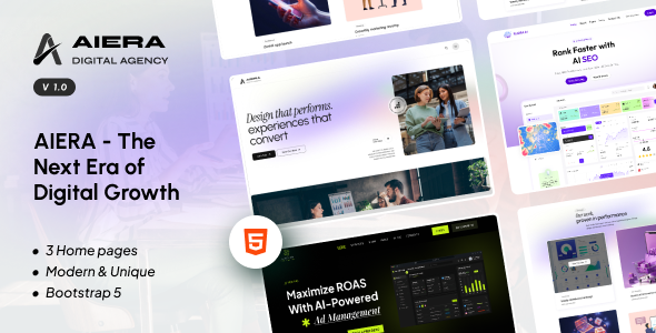 Aiera – Digital Agency HTML Template