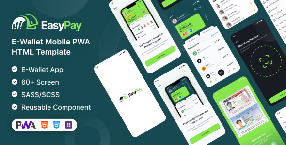 EasyPay | E-Wallet Mobile PWA HTML Template