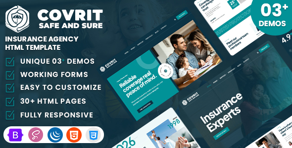 Covrit - Insurance Agency HTML Template